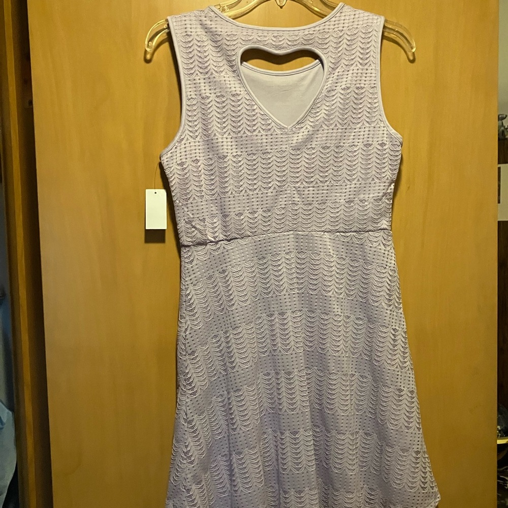 Girls pastel lilac dress with heart cutout